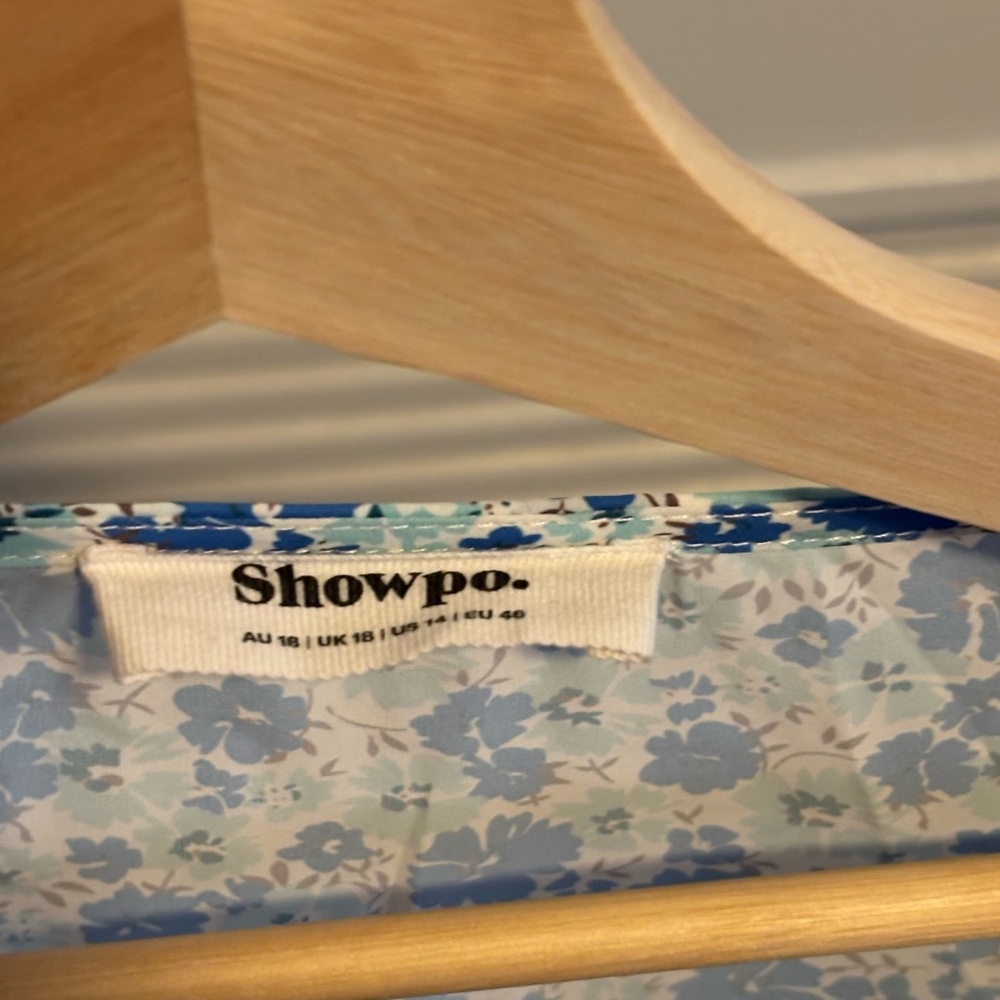 Showpo Sky Blue Floral Pattern Dress